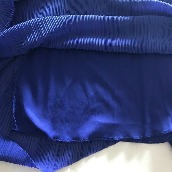 Donna Ricco New York Sleeveless Accordion Pleats High Low Cocktail Dress - Picture 8 of 13